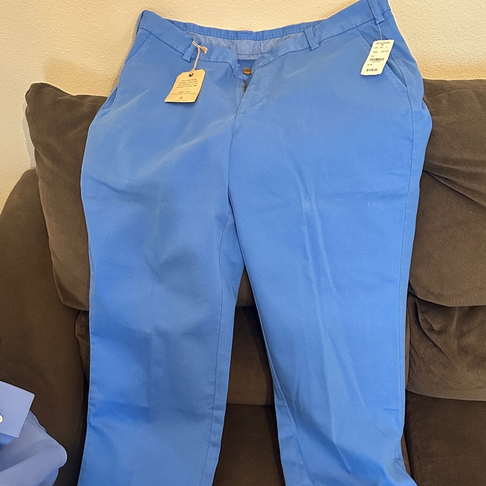 Brooks Brothers Men's Bright Blue Chinos